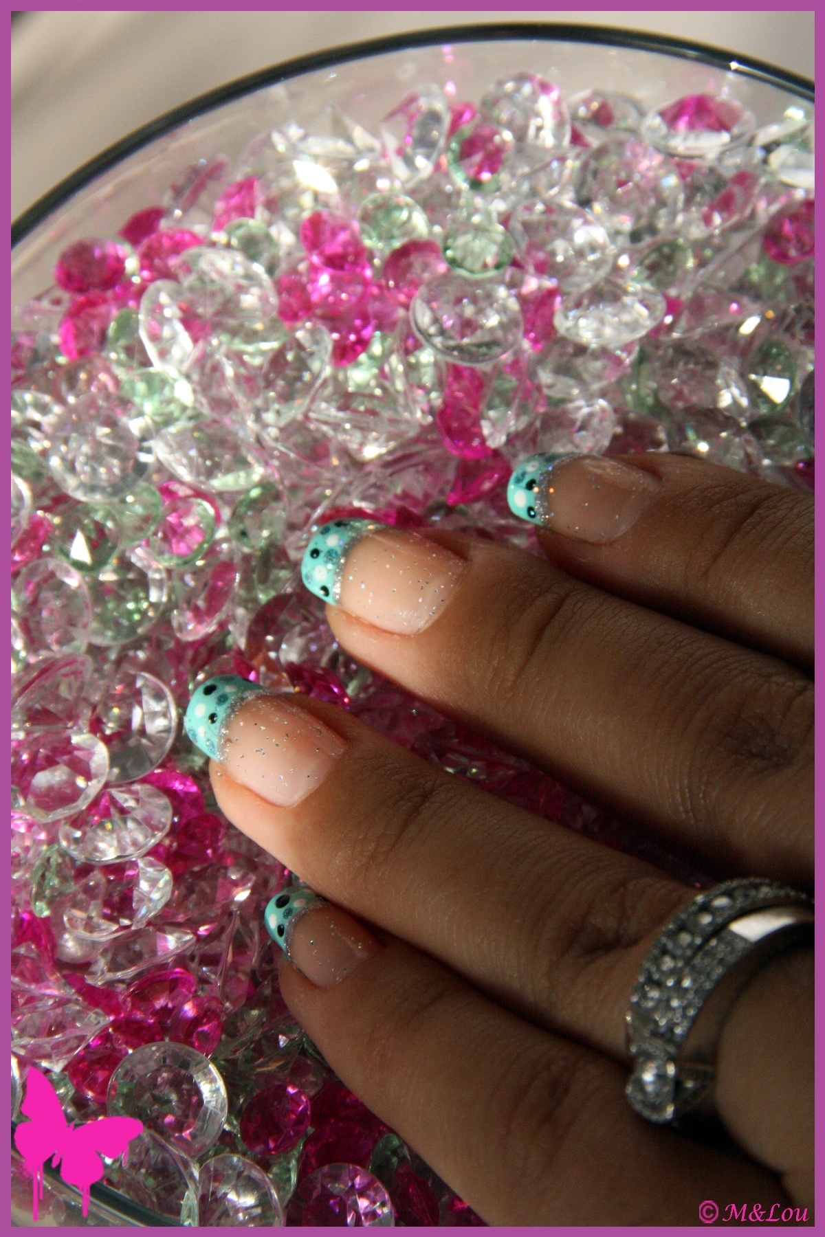 [Nail] - French_vert_pois2.jpg