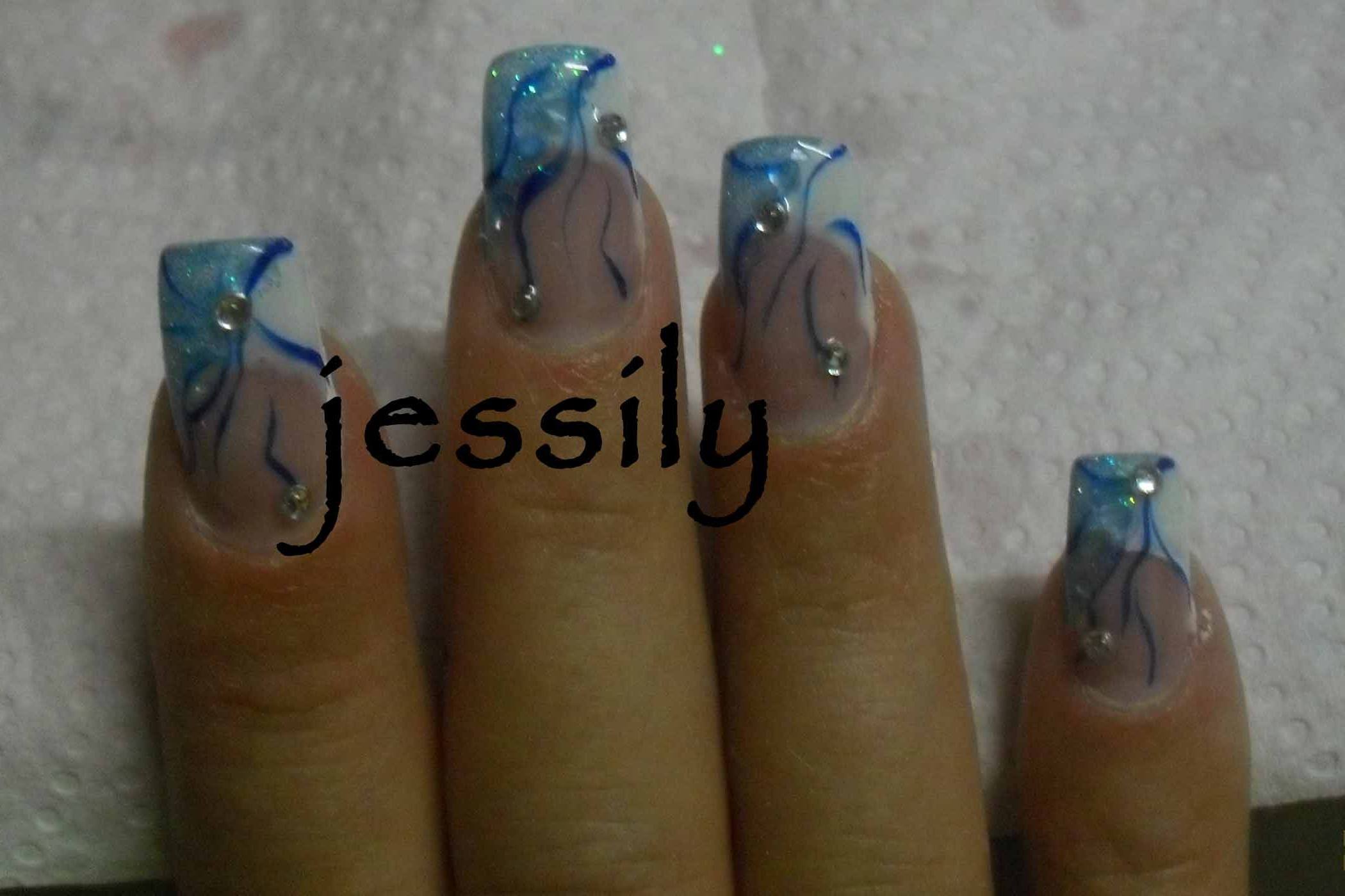 pas a pas french blanche et paillette turquoise (11) copie.jpg