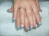 FANNY FRENCH VITRAIL BLEU AVEC NACRES BLEUS ET DECOS TAMPONS PAPILLONS BLEU LE 23082009.jpg