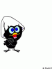Calimero lance un coeur .gif