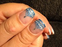 pose de gel sur ongle naturel sur moi nail art marbrer en gel avec strass goutte.JPG