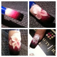 degradé gelcolor et fleur résine et paillettes 4 étapes.JPG