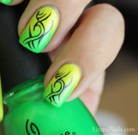 125 - Nail art dégradé motif Tribal.JPG