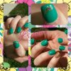 Hi006 gel opal green et  JB005 ge pailletté copper gold par Jenny Kx'Girl.jpg